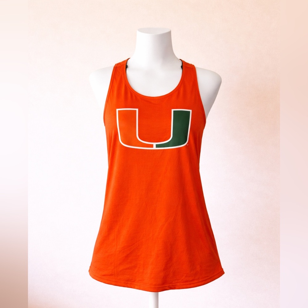 Adidas Miami Hurricanes Tank Top Shirt
Womens Orange UM College